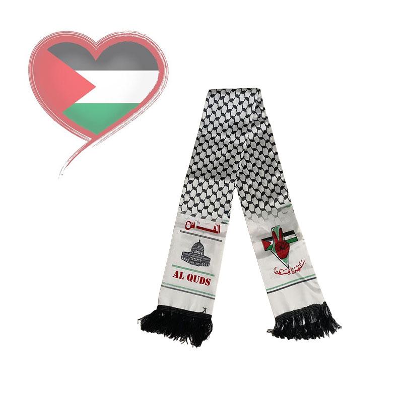 Printing Flag Palestine Polyester Scarf Outdoor Use Fan Football Gift Souvenir