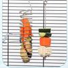 Stainless Steel Hanging Bird Feeder With Perch Stand For Parrots Cockatiels And Pet Bird Fruit Vegetable Treats Feeding