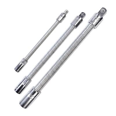 3Pcs Flexible Socket Extension Ratchets Extension Set Flexible Extension Bar Set Flexible Drill Bit Extension Rod Set