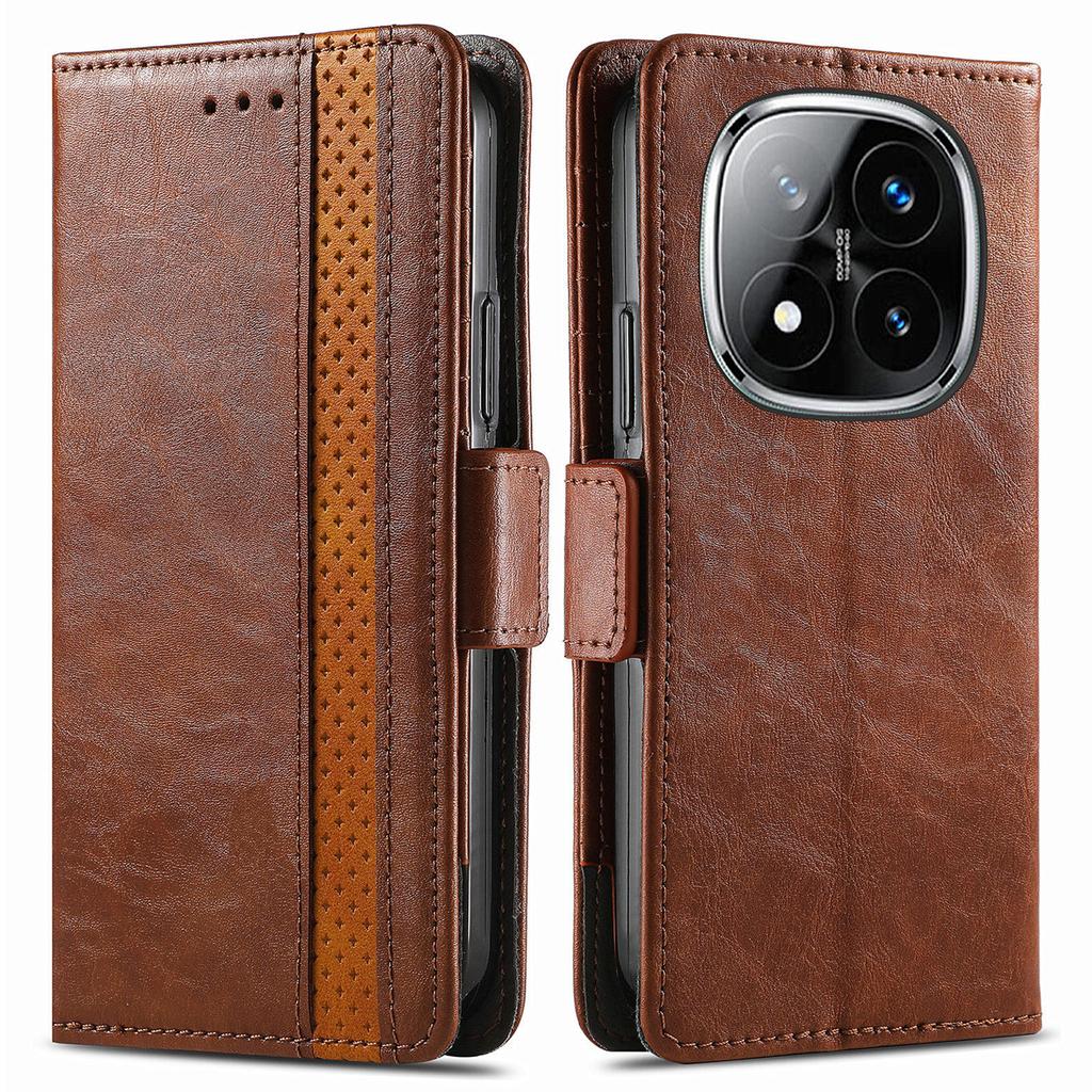 CASENEO For Xiaomi Redmi Note 14 Pro 5G/Poco X7 5G Phone Cases PU Leather Cover Stand with RFID Blocking Wallet