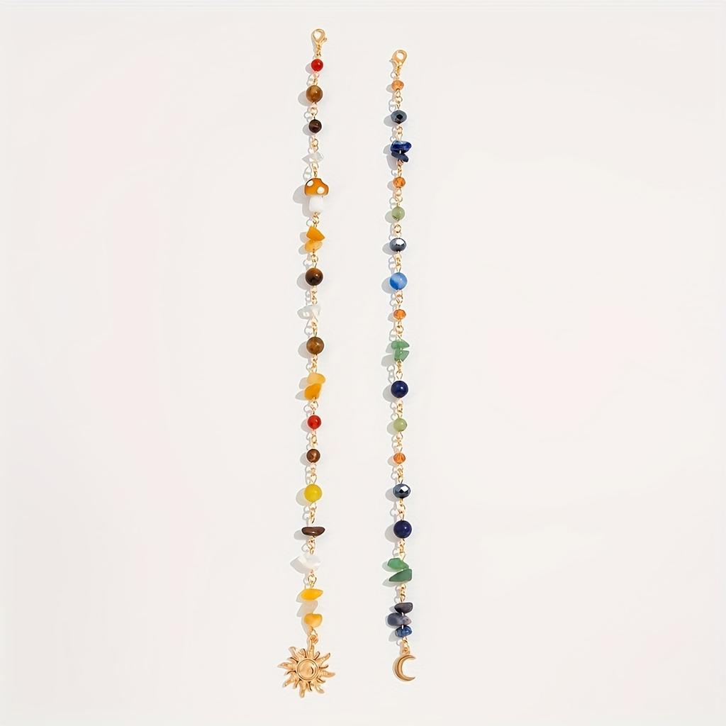 2pcs Exquisite Hair Accessories - Crescent Moon and Sun Design, Perfect for Valentine's Day Gifts and New Year Jewelry, Suitable for Casual Wear