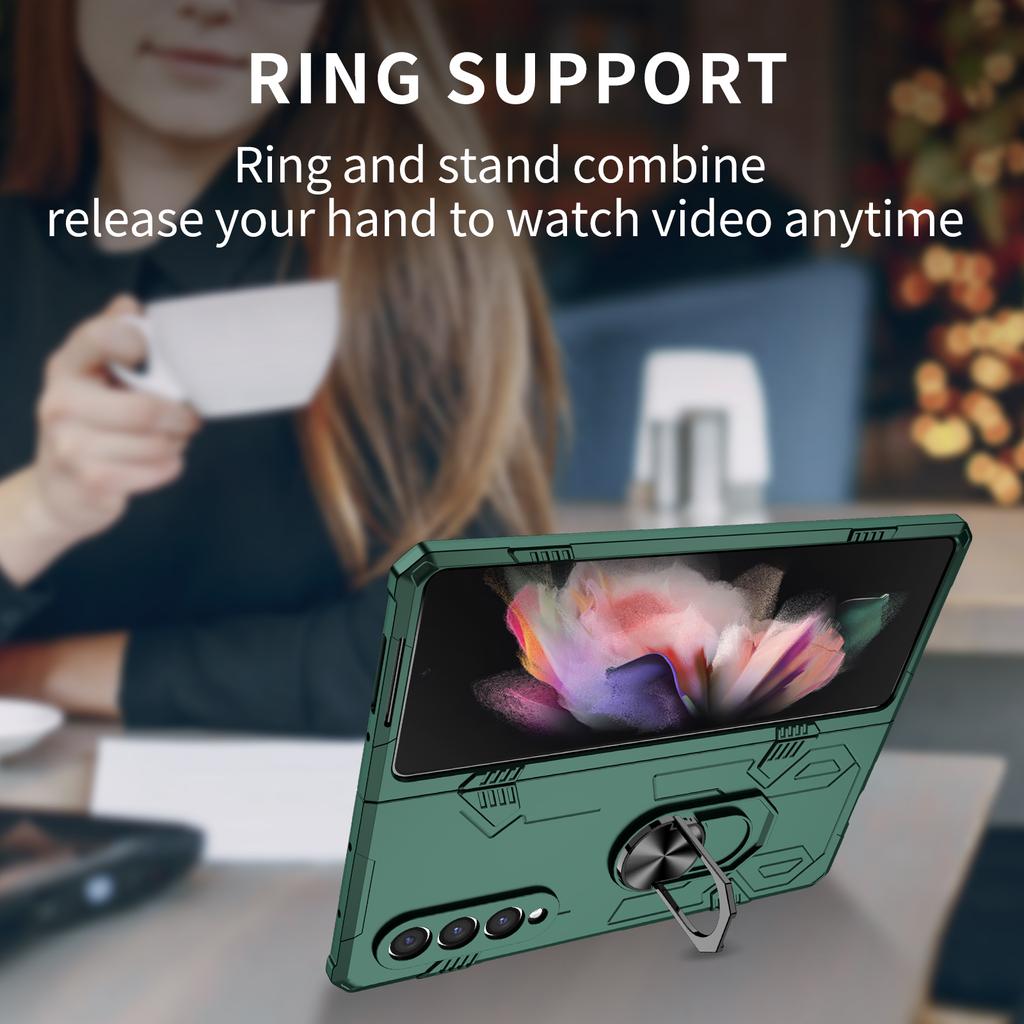 Drop Protection Stand Ring Cover Case For Samsung Galaxy Z Fold 3 4 Fold4 5g Fold2 Fold3 Fold 2 Anti -Sweat Hard Phone Cases