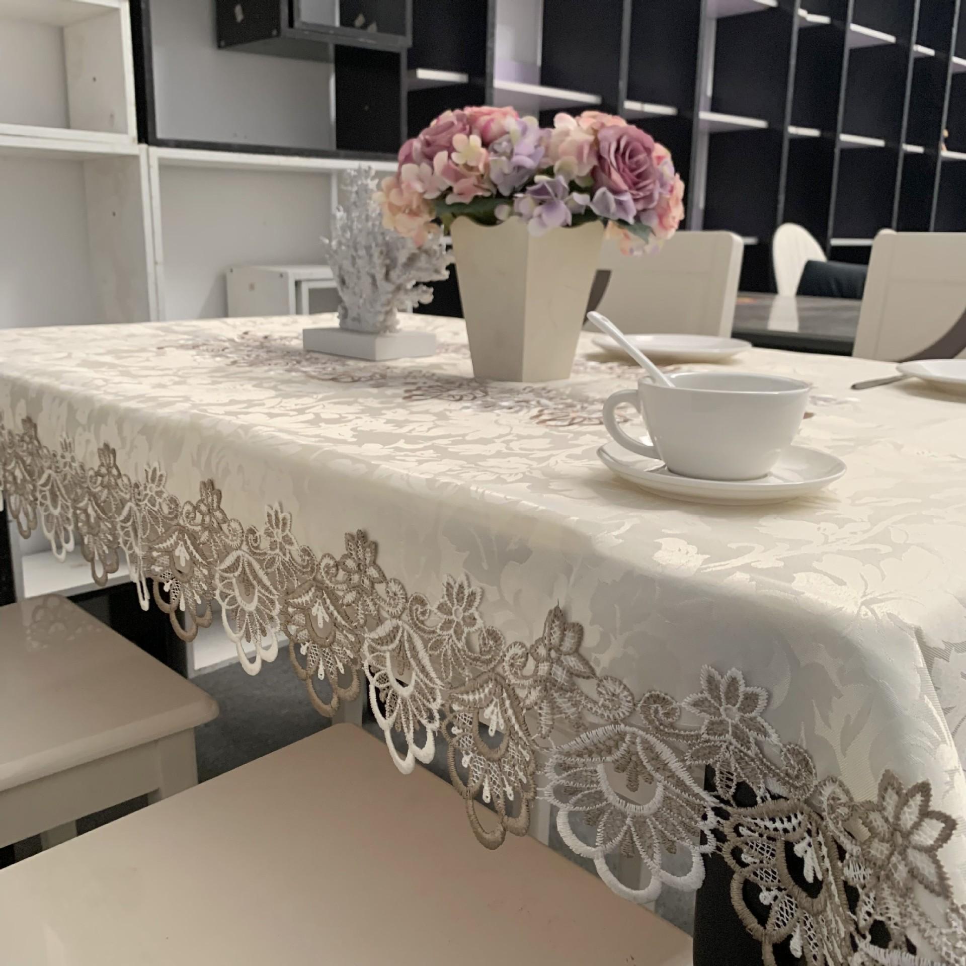 Скатерть для журнального столика Ins Style Modern Simple Прямоугольная кружевная ткань — фото 4