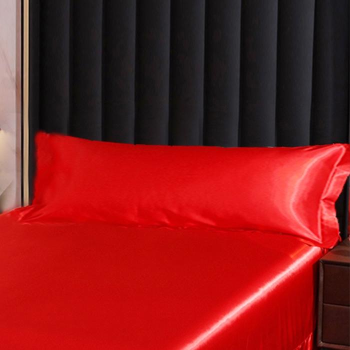 New Summer Washed Silk Long Pillowcase Double Pillowcase Couple 1.2 Meters 1.5m Long Ice Silk Pillowcase Without Sheets