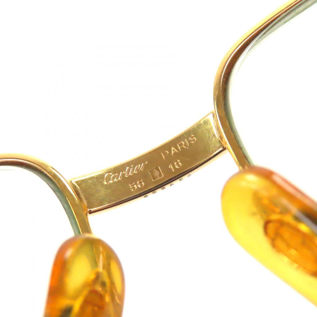 Very Good Cartier Glasses Trinity Logo Metal gold mens Used