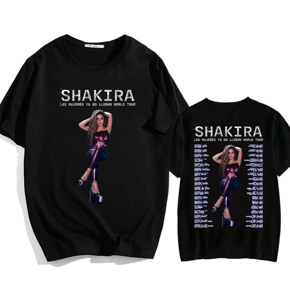 Shakira Tshirt Famous Singer Graphic Printing Teeshirt Cotton High Quality Soft Tshirts Short Sleeve Spring Summer  Tees Tops