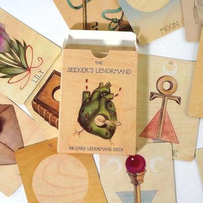 9,4*6,6 cm The Seeker's Lenormand Deck 36 buc. Obiecte simple cu simbolism multifuncțional