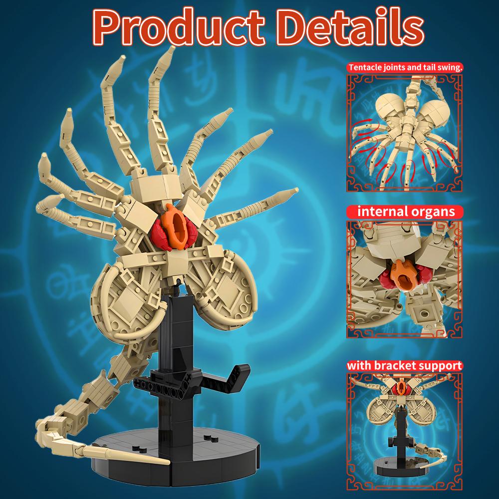 MOC Alien Facehugger Bricks Model Xenomorph Creature Alien Facehugger Building Blocks Toys Christmas Birthday Gifts