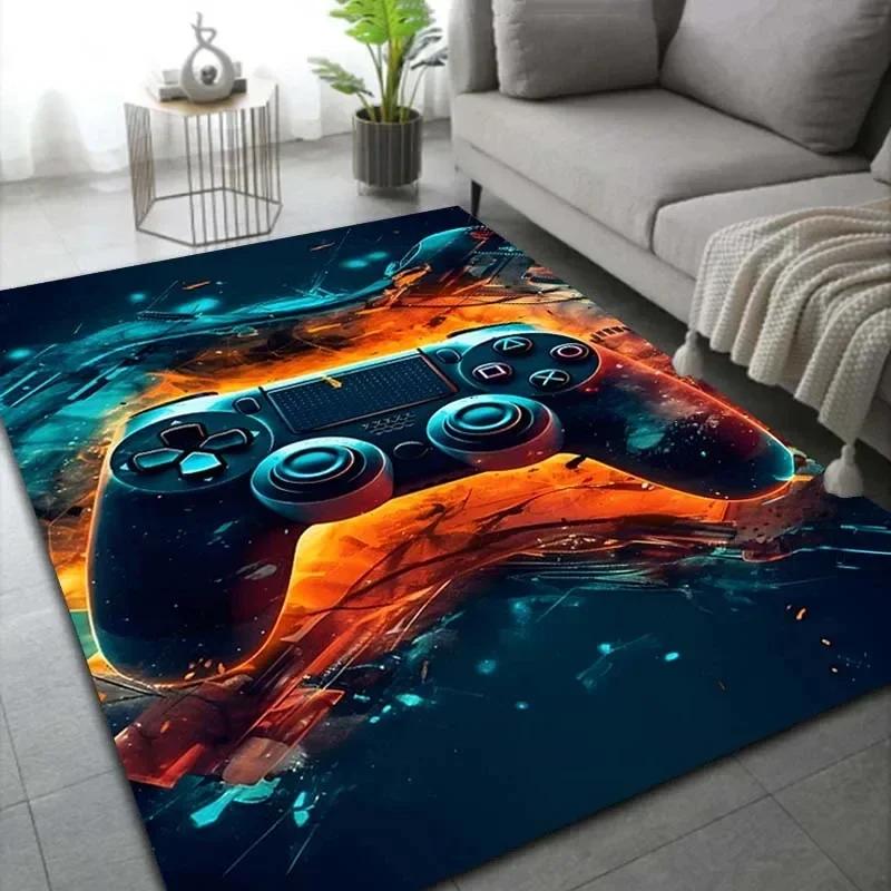 Gamer Rug Children's Room Carpet Cool Game Controller Doormat Home Living Room Bedroom Floor Mat Teens Dorm Hippie Style Mat