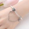 Original 925 Silver Bracelets 17-20CM Love Heart Flowers Butterfly Charms Beads Bracelet For Women Fashion Jewelry Gift