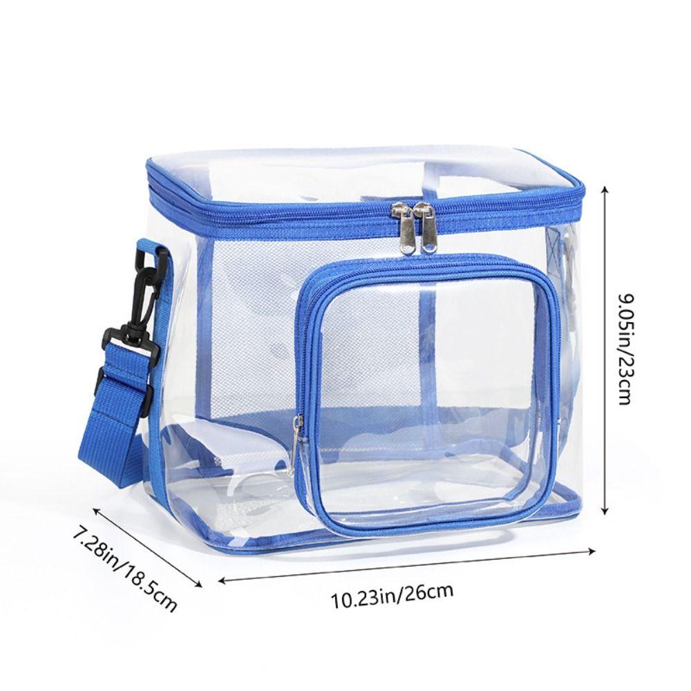 Zipper Lunch Bag Transparent Travel Storage Bag Toiletries Organizer Clear Beach Bag  Camping