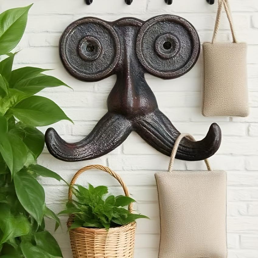 Vintage cast iron beard hooks - Country style wall storage rack, suitable for gardens, terraces and home decoration