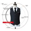 Herren Anzugweste V-Ausschnitt Ärmellos Einreihig Slim Fit Business Weste Einfarbig Formelle Kleidung Weste