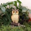 Waterproof Cute Miniatures Garden Display Ornament Desktop Figurines Decor Resin Fake Owl Sculpture for Courtyard Patios