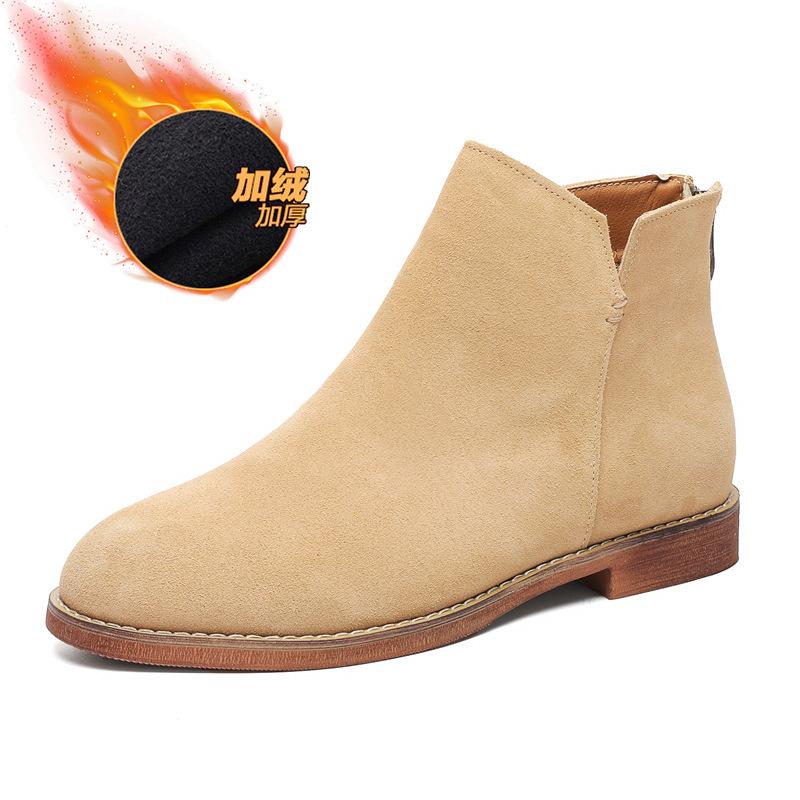 Buty Chelsea Martin męskie 2024 jesień nowe złote Premium Sense zamek błyskawiczny z tyłu jeden pedał Lazy 66679-J
