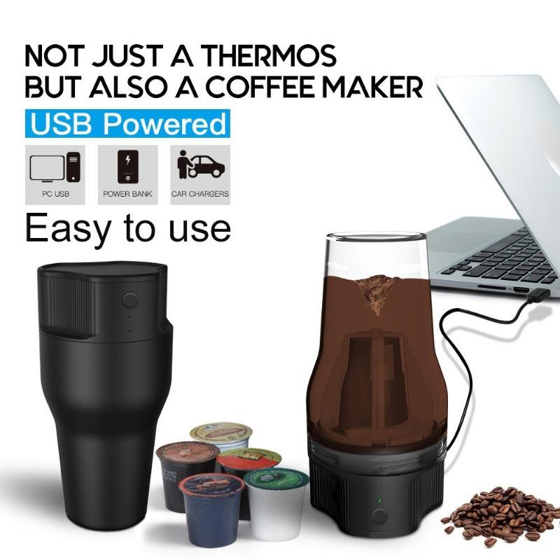 Half Handmade Portable Outdoor Capsule Coffee Machine USB Charging Mini Automatic Capsule Home Portable American Coffee Machine