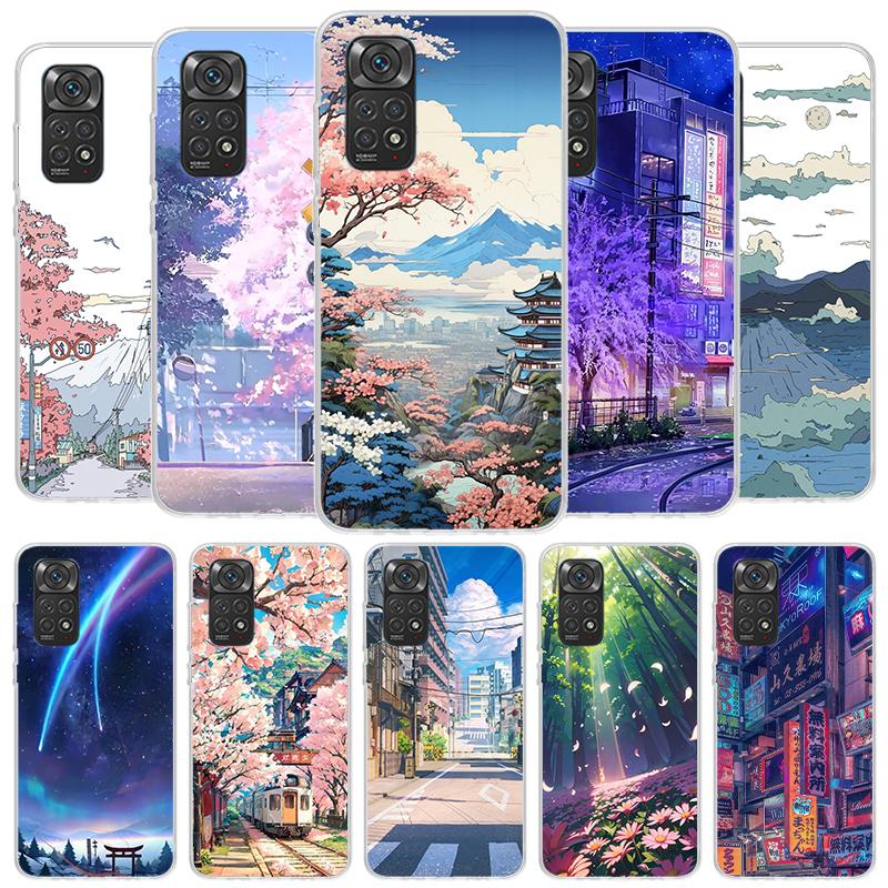 Anime Aesthetic Scenery Cover Phone Case For Xiaomi Redmi Note 15 14 13 12 11 10 Pro Plus 14S 12S 11S 11T 11E 10S Soft Fundas Sh