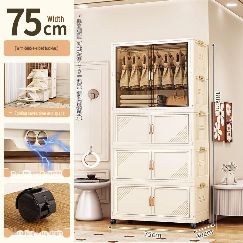 Foldable Storage Cabinet for Home: Snack, Toy, and Clothes Organizer