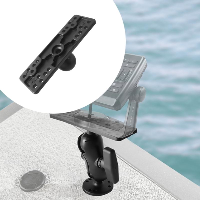 Heavy Duty Aluminum Boats Mount Fish Finders Holder with 1inch Ball Head For Fishing Systems