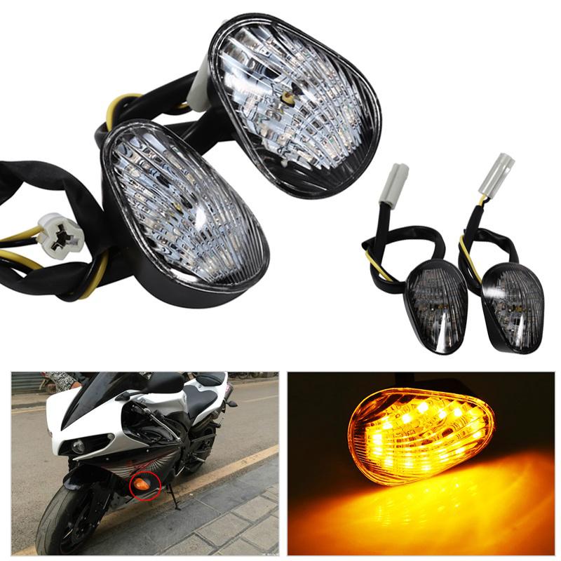 Yamaha Yzf R1 R6 R6S için 1Pair Led Dönüş Sinyali Işık Temizleme Yuvası ...