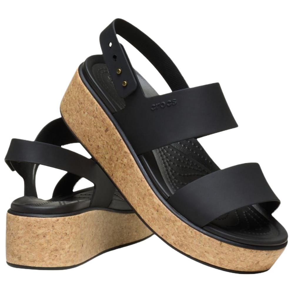 Crocs Brooklyn Casual Minimalist Slide Sandals 4.5cm Women Sandals Black 211144-060