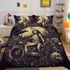 Beauty Skull Printed Comforter Cover Set Twin Size Polyester Home Bedclothes Highend Soft Duvet Cover Set