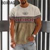 Vintage Ethnic Style Men's T Shirt  Dashiki Traditional Wear Clothing Short Sleeve Casual Retro Streetwear Clothes For Men tops