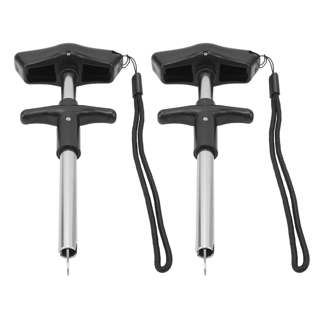 2pcs Easy Fish Hook Remover T Shape Fish Hook Separator Tools Portable Easy Reach Aluminum Fishing Hooks Extractor