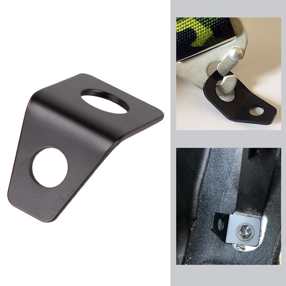 Car Modification Accessories Seat Belt Iron Plate Fixer 90 Degree Angle Bracket Kit L-Shaped Mounting Bracket