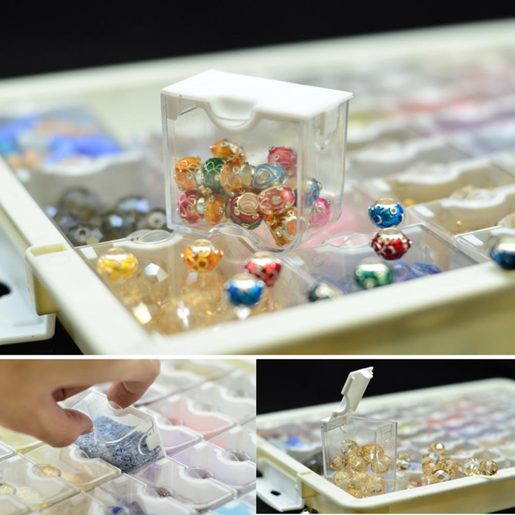 42/50/78 Grids Diamond Painting Bead Storage Container Diamond Art Bead Organizer Box Diamond Painting Plastic Storage Box