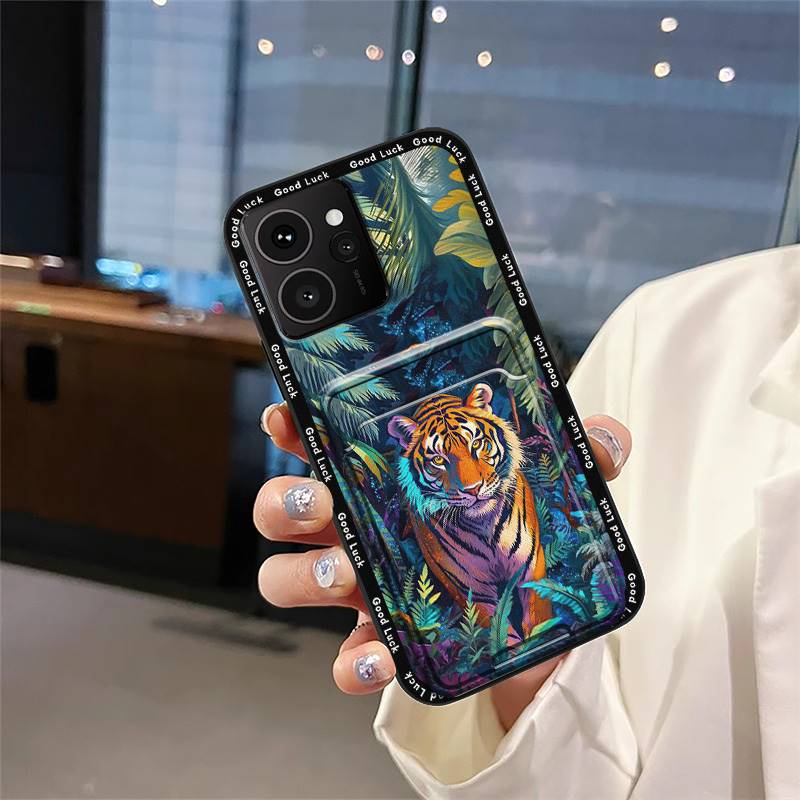 Dirt-resistant Back Cover Phone Case For Nokia HMD Skyline Card Slot Soft Case Cute Protective Cover Waterproof Graffiti