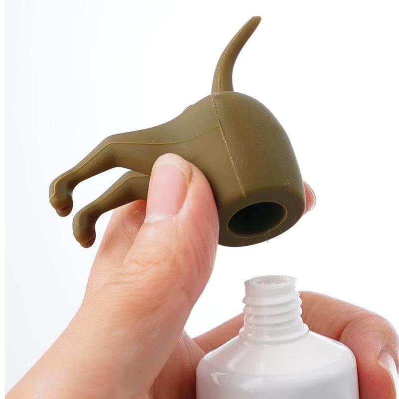 Hocker-Zahnpasta-Top für Hunde, lustiger Zahnpasta-Spender, lustiger kreativer Zahnpasta-Top, Hocker-Zahnpasta-Kappe, Zahnpasta-Quetscher, Geschicklichkeits-Requisite, lustiges Geschenk