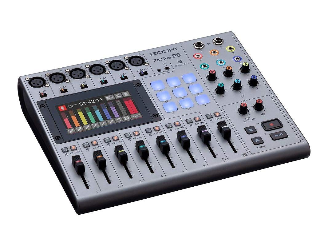 

ZOOM Podcast Recorder Подкаст-студія для та редагування Recorder P8 Silver Універсальний мікшування, запис, багатодоріжковий запис срібний