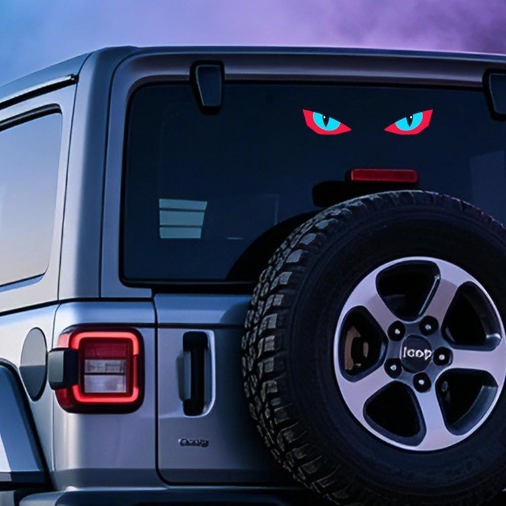 Suction Cup Devil Eyes Car Lights Vibration Lights on Car Warning Light  Car Decoration