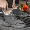 Herbst- und Winter-High-Top-Verdickte Fleecegefütterte Warme Schneestiefel, Bequeme Leichte Lässige Wanderschuhe für Outdoor-Sport, Wandern, Reisen
