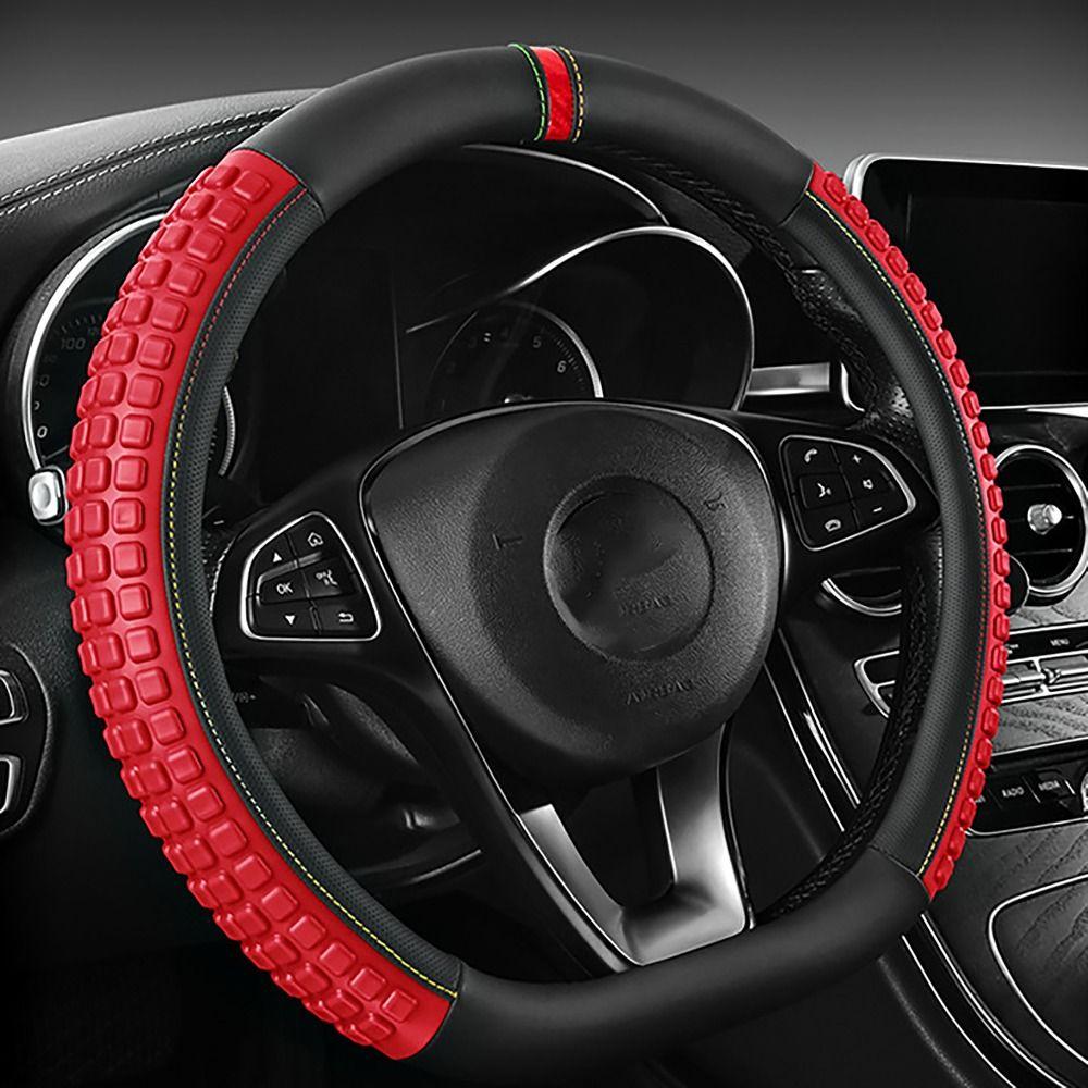

Non-slip Steering Wheel Cover Round D Shape Auto Wheel Covers Car Glove Cover Automotive Interior D SHAPE-BLACK