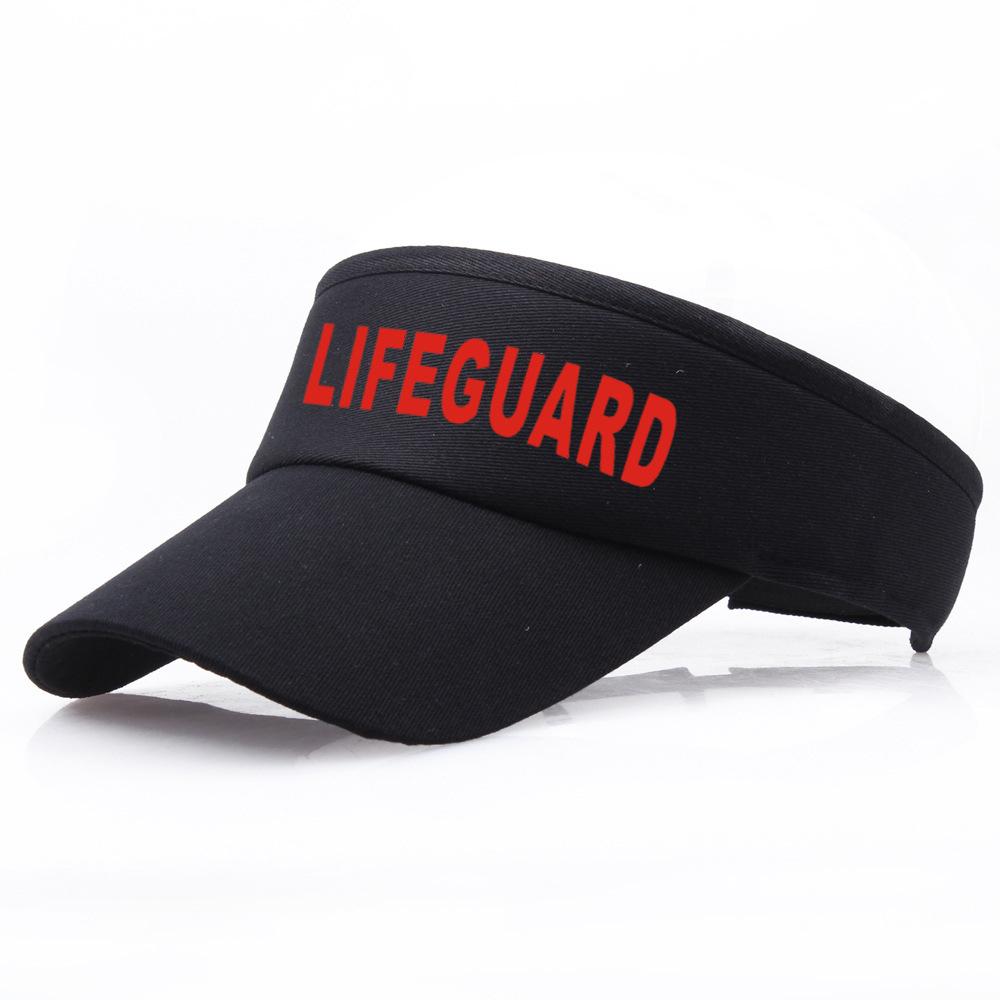 

Хлопковая шляпа от солнца с открытым верхом и логотипом спасателя L (58-60cm) чёрный