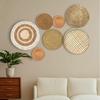 3/4/7pcs Bohemian Style Wall Basket Set Hanging Wall Basket Decoration Bohemian Style Wall Decoration Environmental Round Art