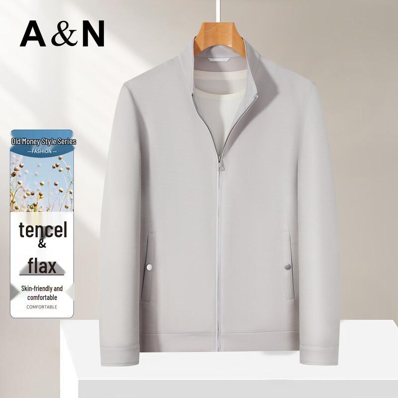 Antonio Men s Tencel-Linen Stand Collar Jacket XL (180/96A)