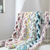 Handmade Cot Bumper Soft Plush Knotted Cushion Knotted Plush Pad Bed Bumper  Home Decorations
