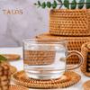 Dinner Pad Lightweight Wide Application Eco-friendly Unique Round Shape Visual Effect Cup Coaster for Restaurant