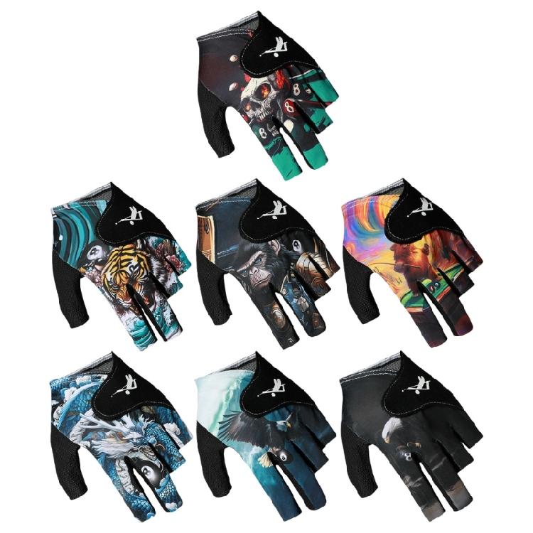 Portable Left Hands Billiards Glove Breathable Half Fingers Glove Elastic Billiard Training Gloves Fingerless Pool Mitten
