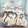 Anime Maid Girls Duvet Cover Set K-ON! Kawaii Pink Bedding Pillowcases Soft Comforter Cover for Girls Women Queen King Size
