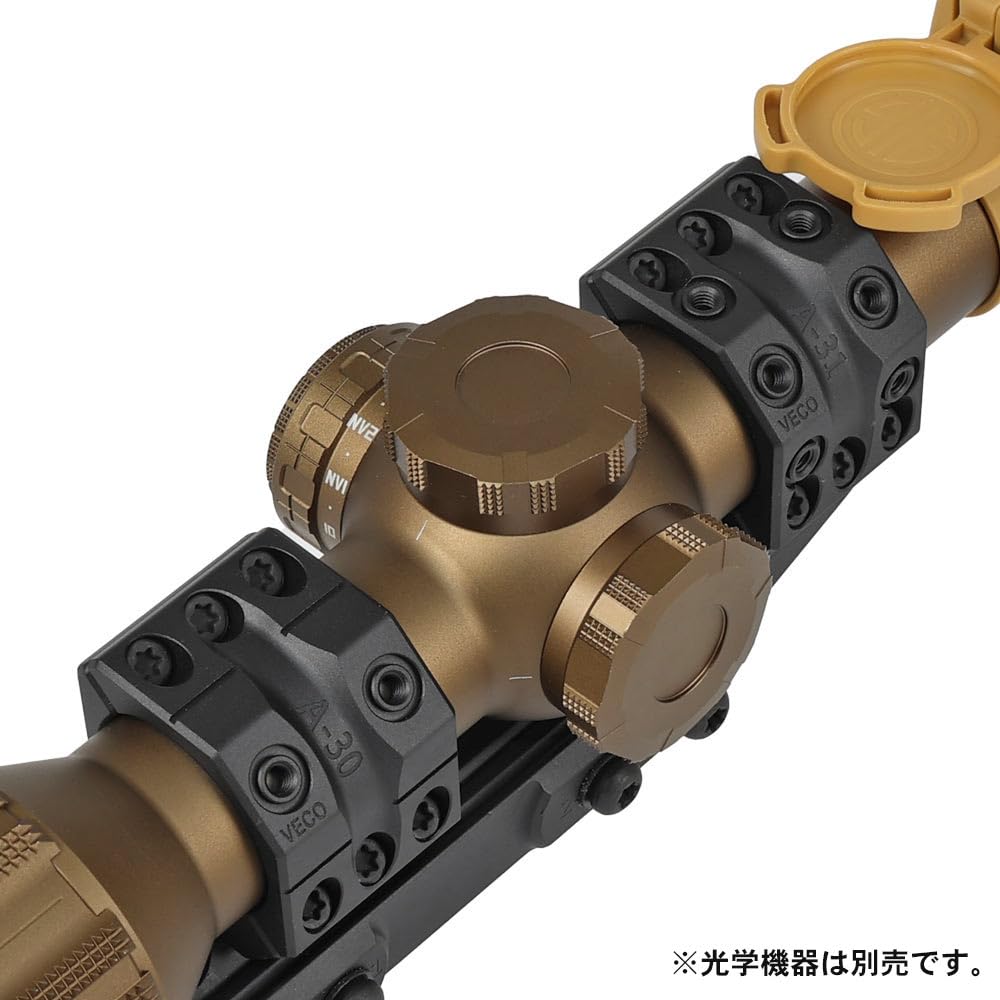 Ryohin Buhin Evolution Gear SPUHR SP-4616 Scope Mount for 30mm Diameter Scopes, 1.54-inch Replica 6065A Aluminum Alloy, Hard Anodized, Black