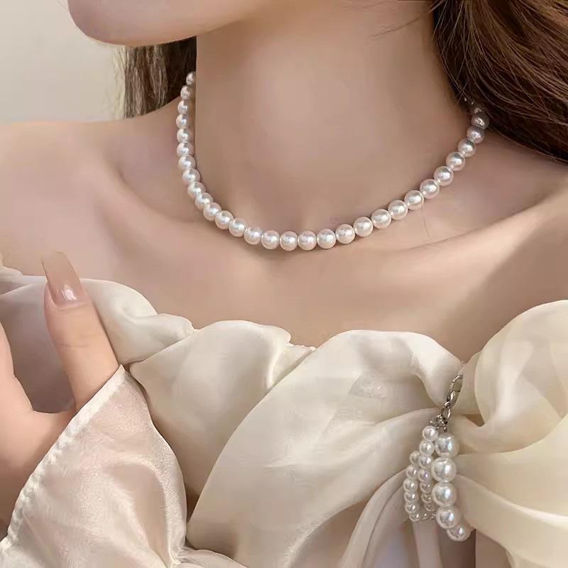 

Винтажное ожерелье-чокер с бусинами и жемчугом в виде бабочки для женщин - Универсальная и шикарная цепочка для ключицы, ретро-аксессуар