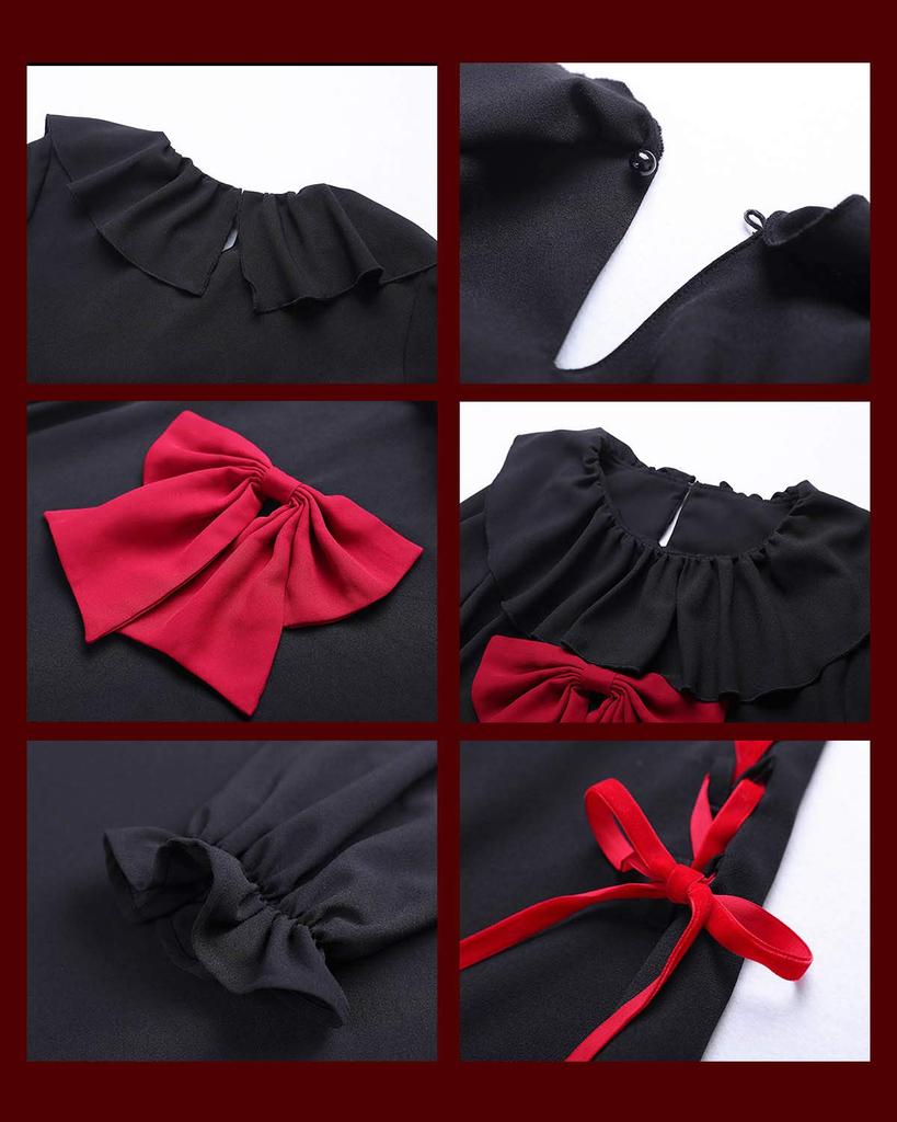 JIURUN Lolita Gothic Lolita Jumper Plus Mori Sweet Schärpe Gothic Niedlich Einteiliges Kostüm, Rock, Cosplay, Anime, Größe, Mädchen, Lolita, Oberbekleidung, Handschuhe,