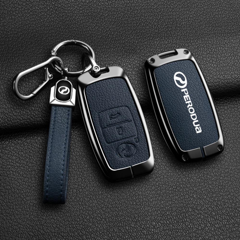 For PERODUA Toyota Car Key Cover Metal Shell Protector for Men Women with Remote Control