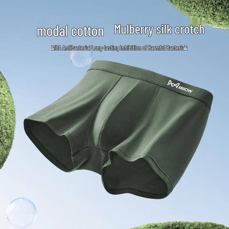 

MiiOW Мужские боксеры-брифы из модала 80-х с антибактериальным эффектом, 4 шт. 4XL