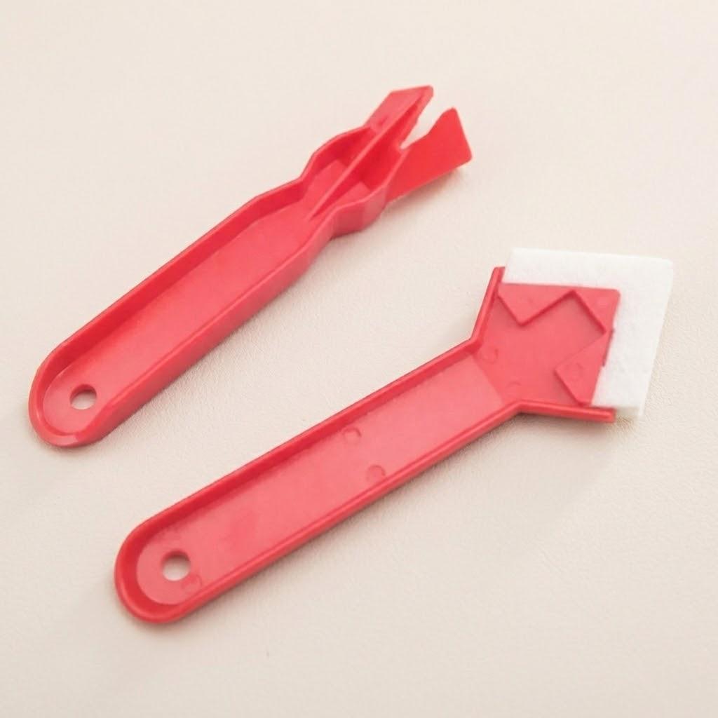 

2Pcs Negative Angle Scraper Rubber Shovel Blade Set Residual Paint Removal Window Gap Joints Cleaning Tool