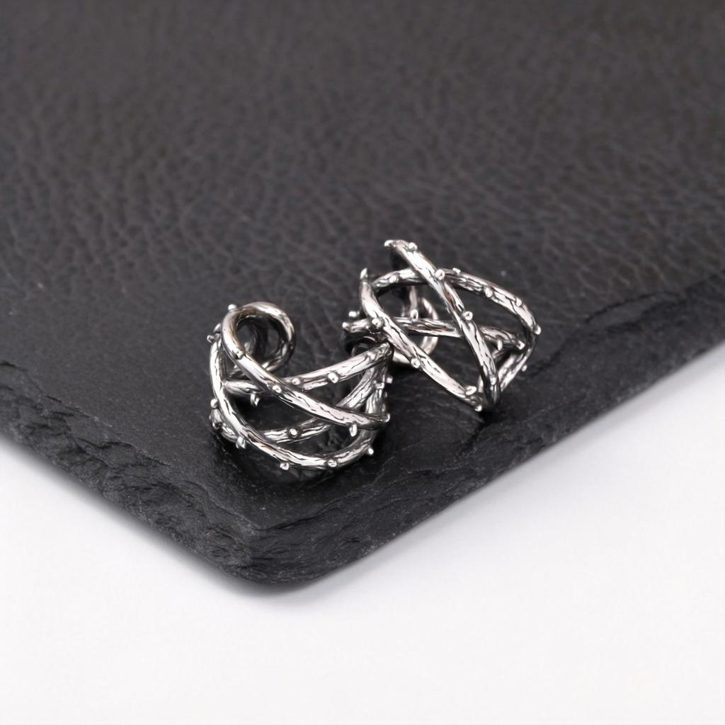 Vintage Punk Viking Clip Earrings for Men Boys,Anti Allergy Stainless Steel No Pierced Ear Bone Cuff,Birthday Father Gift